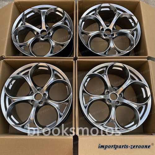 アルファロメオ 147 156 18インチ フォージドハイパーブラックホイール 18x8 4 本セット LI-1896