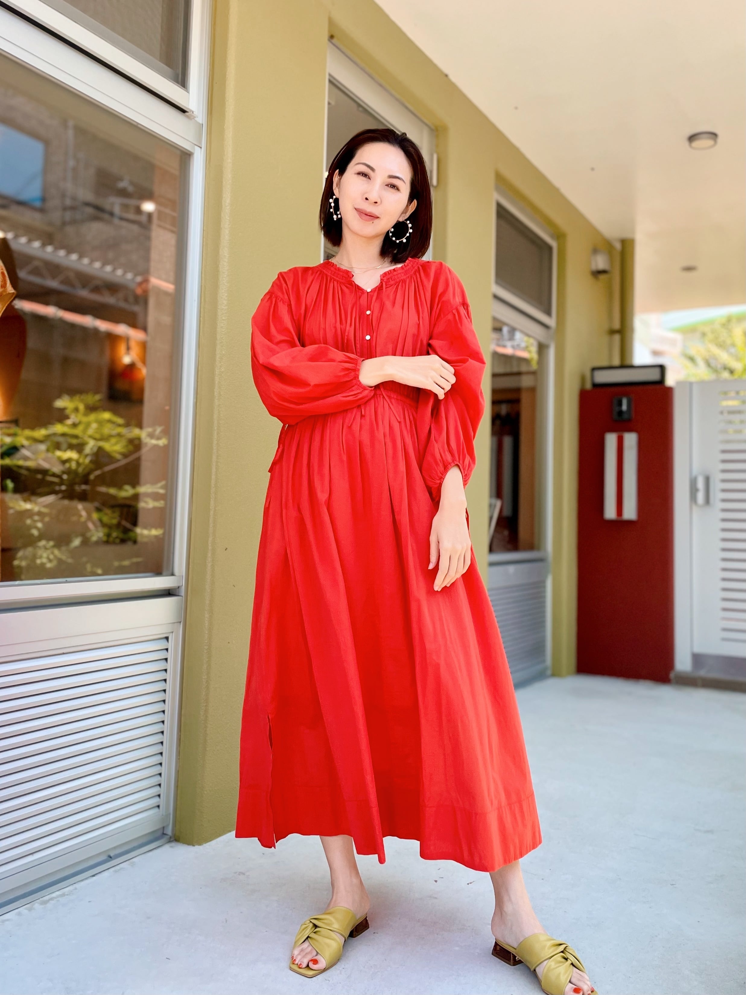 クリスアンクローバー】赤トップスワンピース3622 クリスアン