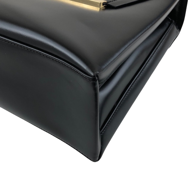 LOEWE ロエベ ショルダーバッグ ブラック ロゴ レザー 2WAY vintage ヴィンテージ オールド 588t4s