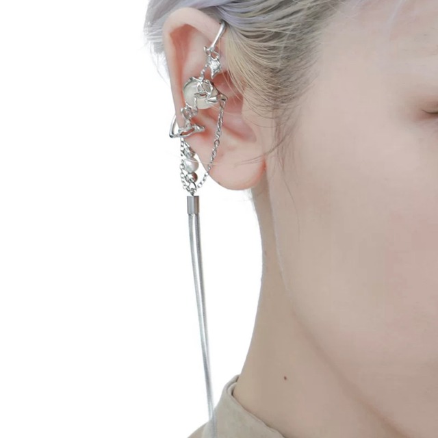 Silver  pair earclip C0296