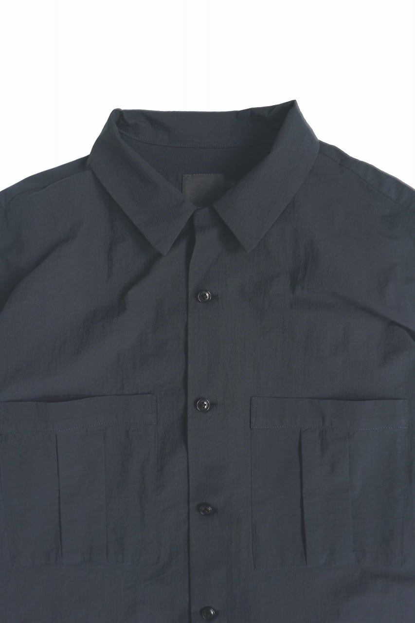 Paper Like Open Collar S/S Shirt