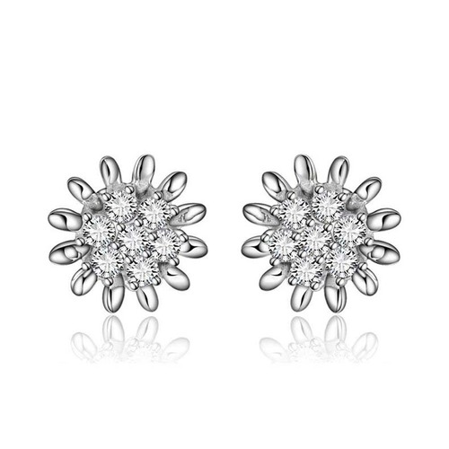 IUHA たんぽぽ ピアス　オーストリア産 キュービックジルコニア S925 シルバー 金属アレルギー対応 変色防止 ,119iuhav