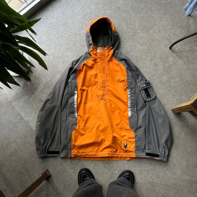 00s SPYDER half zip tactical nylon anorak【仙台店】