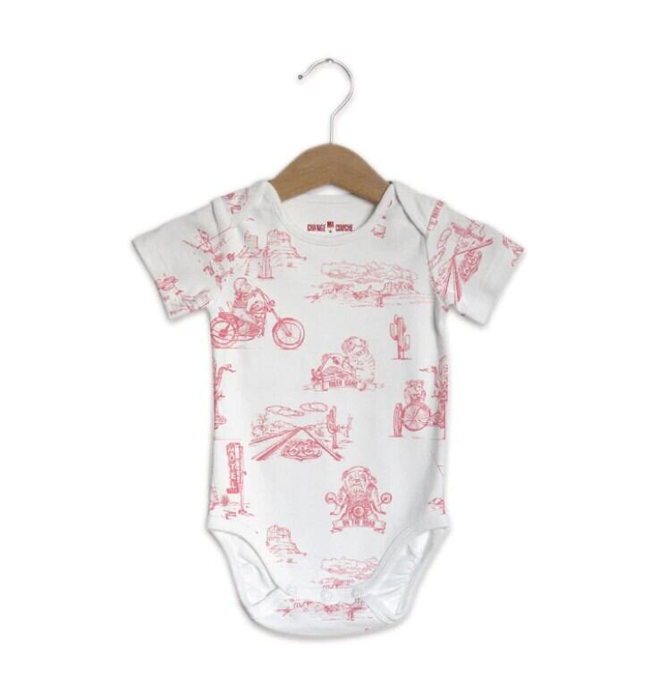 半袖ロンパース ロンパース PinkBiker 半袖 | ベビー用品子供服 Poucetteプセット