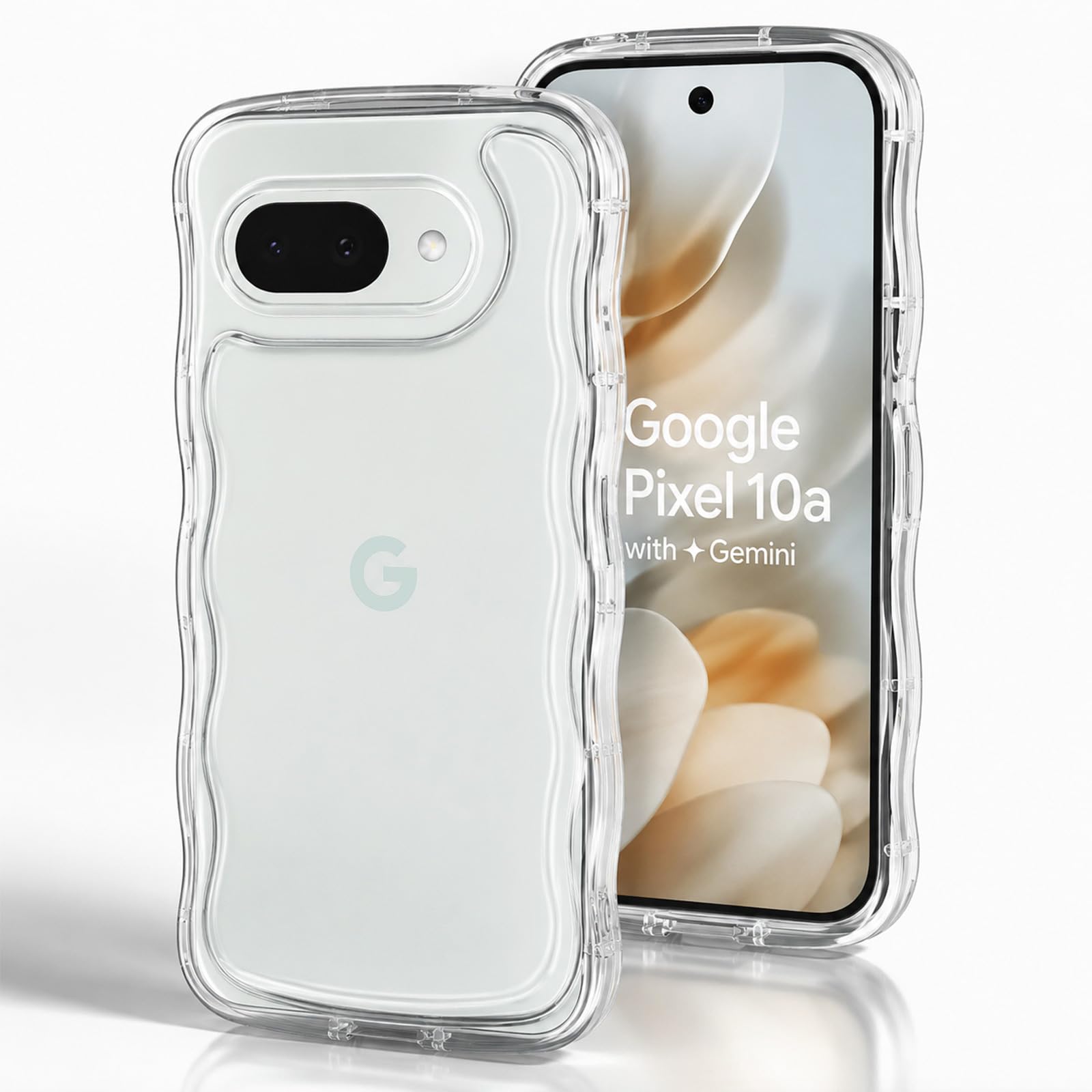 Google Pixel 10A ケース クリア ウェーブ グーグル ピクセル 10a pixel10a おしゃれ 可愛い 透明 かわいい