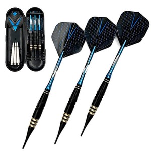【努力特価】マイダーツ セット 矢 アルミ シャフト初心者 中級者 入門用 ダーツライブ フェニックス ダーツ 青 バレル フライト チップ 2BA ソフトダーツ ケース 付き(18g ブルー)(DAR1801-BL)