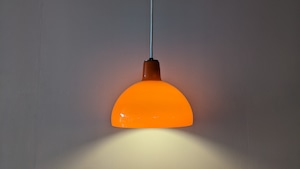 Vintage Glass Hanging Lamp Orange