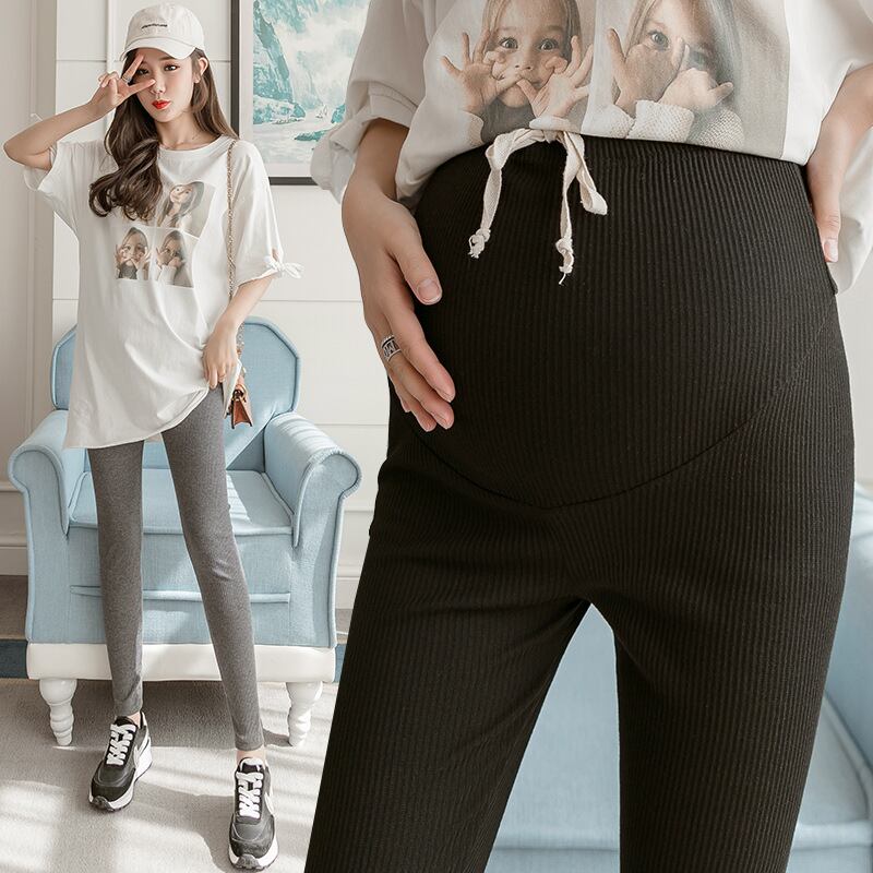 【新作】【送料無料】 マタニティウェア2020春と秋の新しいファッションハイウエスト巾着糸マタニティパンツバージョンの妊婦ベリーリフトレギンス-アリババ ハイウェスト スプリング 春物 オータム 秋物 expec248601112668