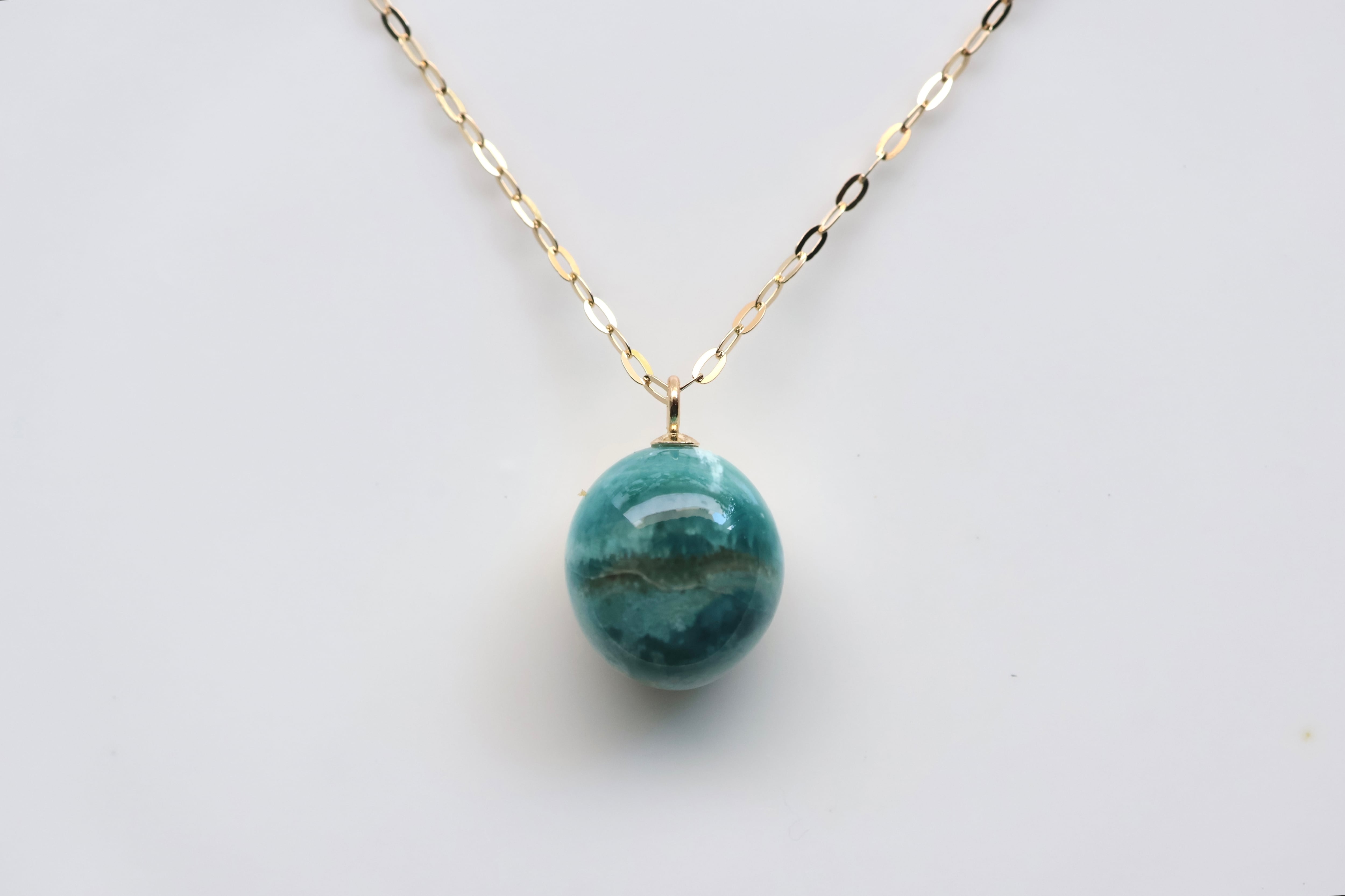 夜光貝ペンダント K10 うみたまご | 石垣島の夜光貝アクセサリーと