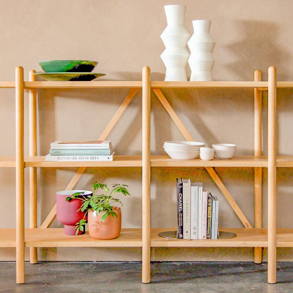 Michel Loeb ミシェル・ローブ ガーデン リトグラフ 額 90/33 ローシェルフ（ナチュラル）SHELF-03 | GOODLIFE DEMO SHOP 1