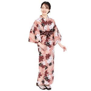 旅館浴衣 平帯 2点セット リネン対応 浴衣 レディース S/M/L/LLサイズ 百合の華 105