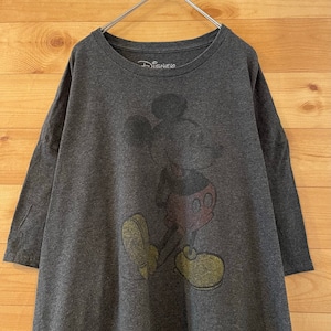 【Disney】ミッキーマウス プリント Tシャツ XXL ビッグサイズ 大きいサイズ ビッグシルエット ディズニー US古着 アメリカ古着