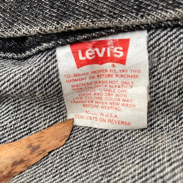 Levi's リーバイス デニムジャケット 90s USA製 70507 先染め ブラック ヴィンテージ古着 XL 画像6