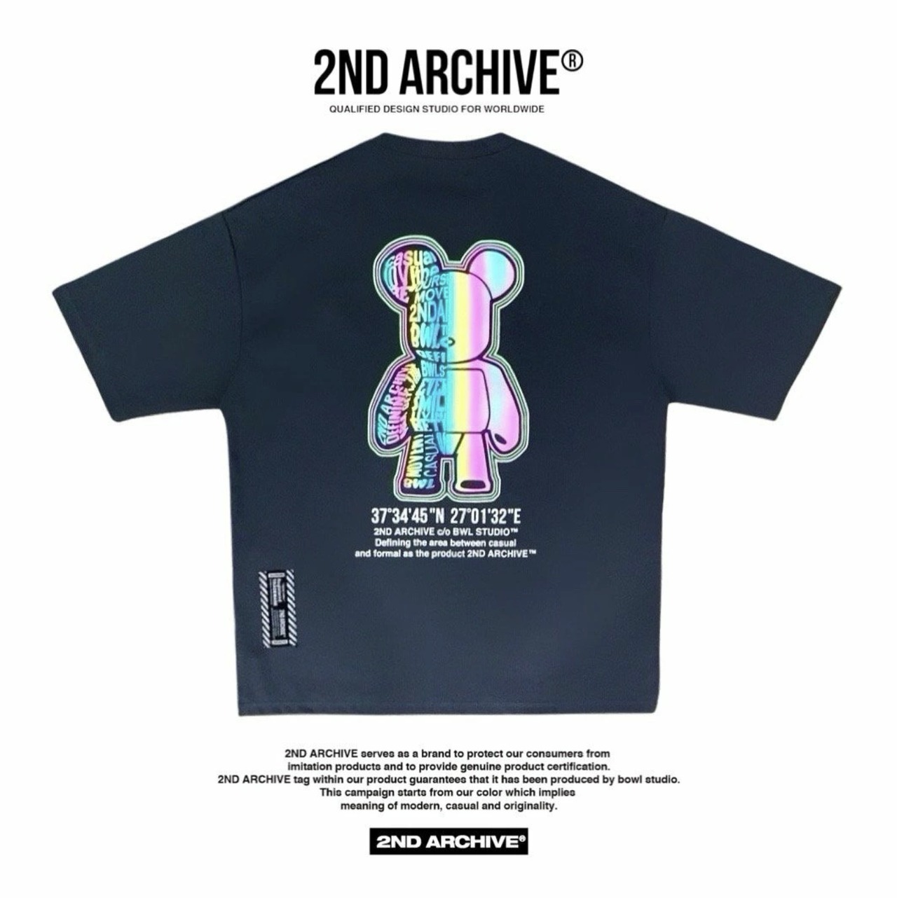 2ND027 2NDARCHIVE Tシャツ 韓国ファッション オーバーサイズ ユニセックス