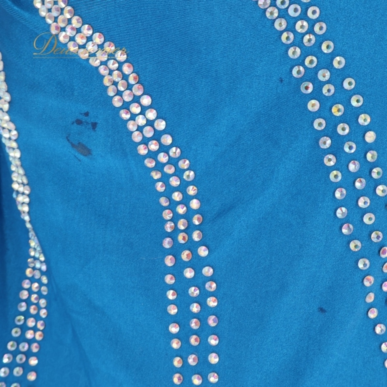 社交ダンス 衣装 ラテン ドレス ワンピース ラテンドレス 青 デモ 競技 パーティ 発表会 クロッチ ブルー系 鮮やか色 おしゃれ フォーマル ダンス衣装 レディース 競技用 ステージ用 コスチューム