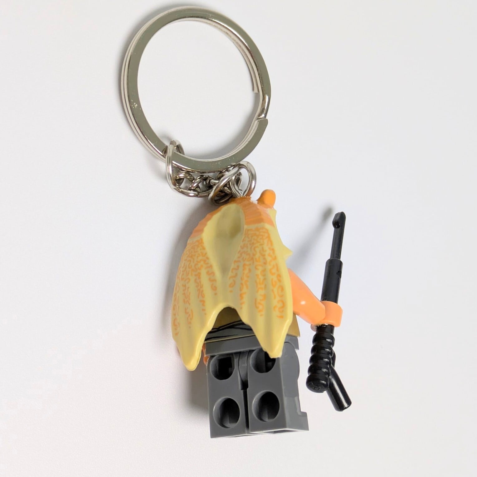 【 ブロックフィギュアキーホルダー 】ジャー・ジャー・ビンクス（Jar Jar Binks） / スターウォーズ（Star Wars） 〚アメリカン雑貨 アメトイ〛