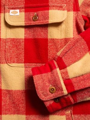 Nudie jeans 2023fall collection Glenn Padded Check Shirt Red チェックジャケット