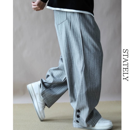 Pinstripe Flow ワイドパンツ/2color_B16 画像