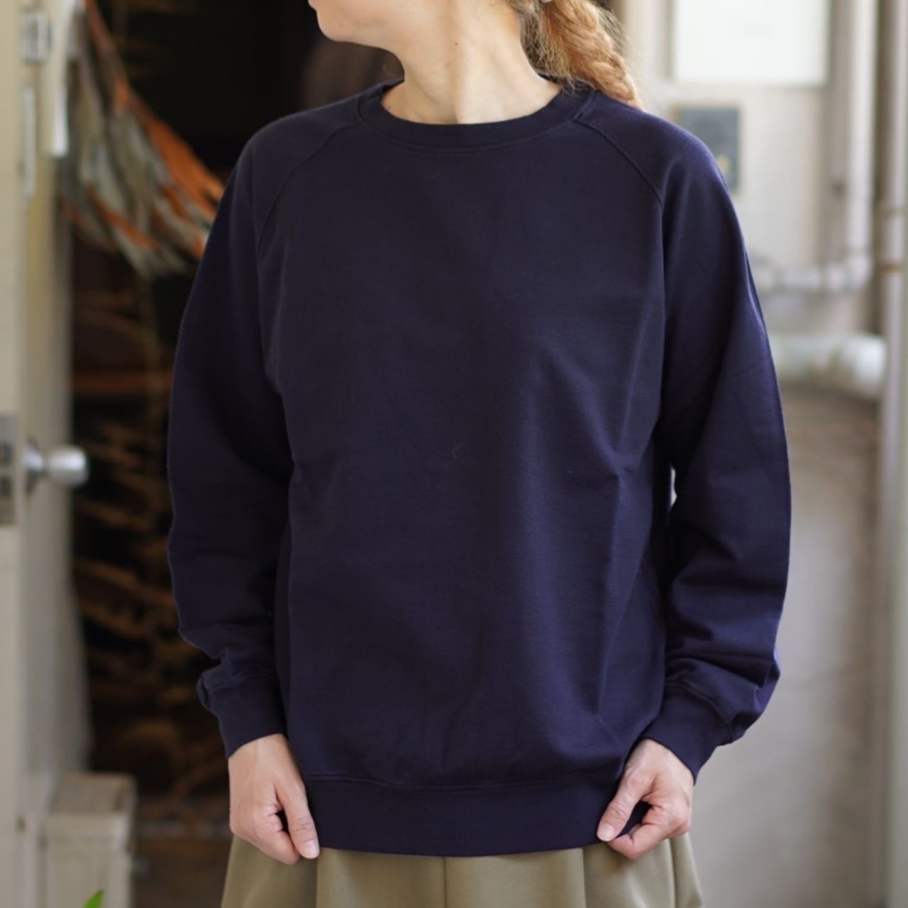 【未使用品】COMOLI 22/AW コットンシルク長袖クルー NAVYサイズ3