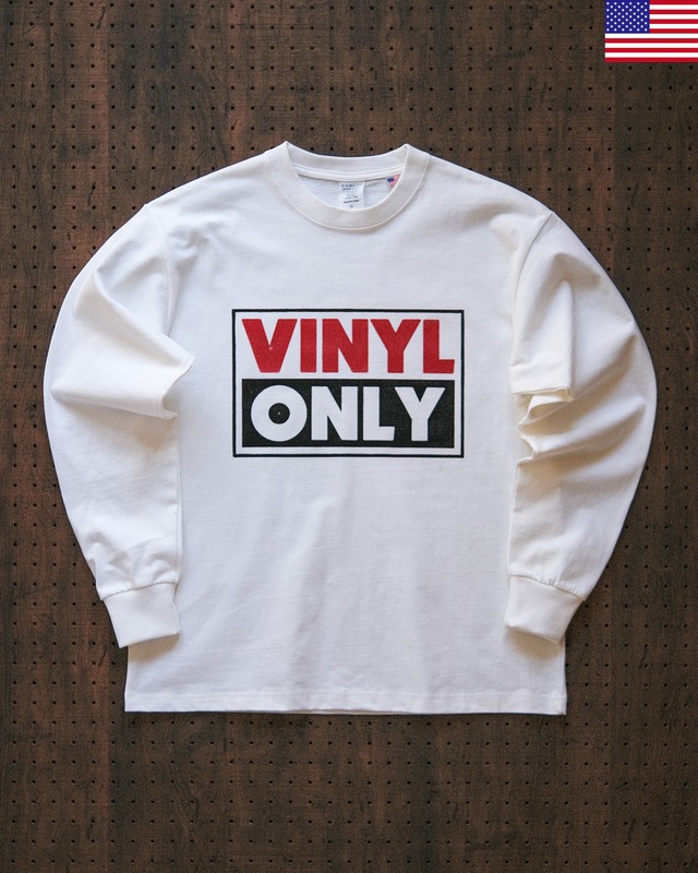 "vinyl only" long sleeve tee in off white（受注生産）