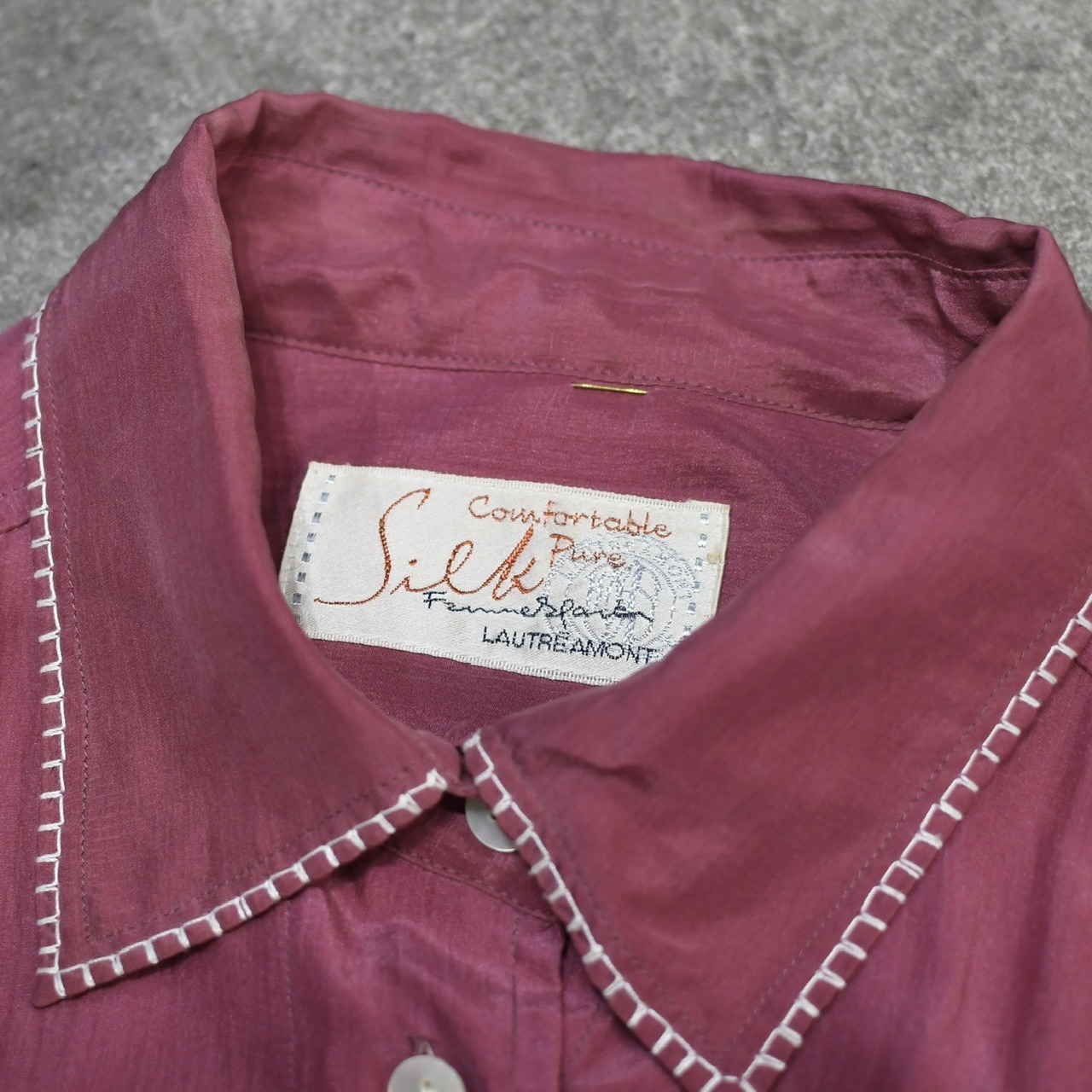 stitch design silk shirt