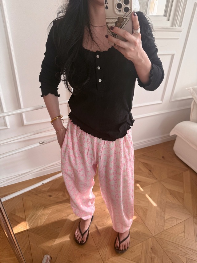 《予約》ojo de papa ¨ adult) holika pants ... pink ¨ 2nd 26summer
