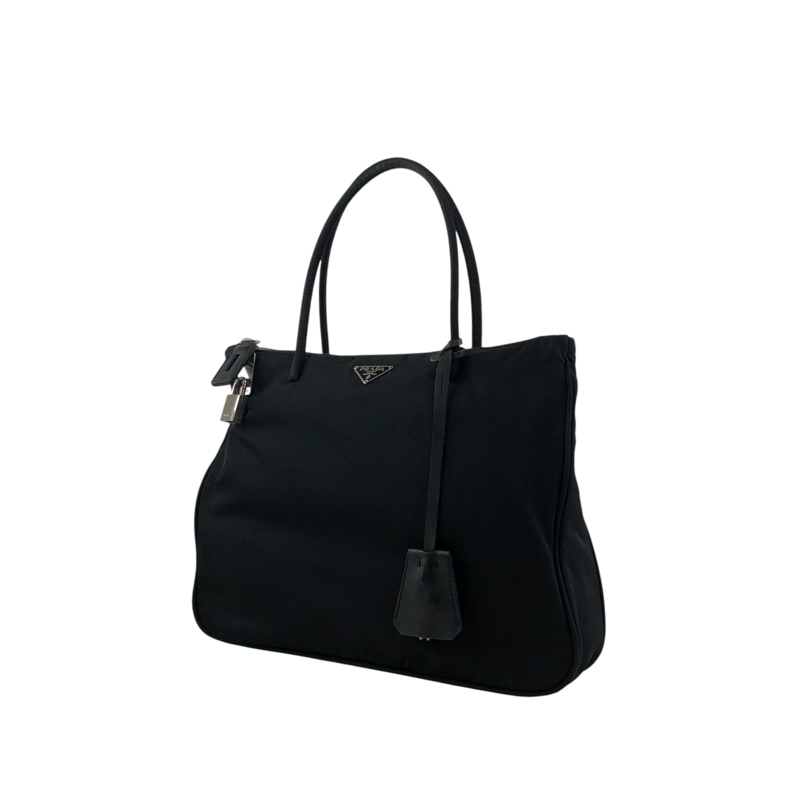 PRADA プラダ トートバッグ ブラック トライアングルロゴ ナイロン