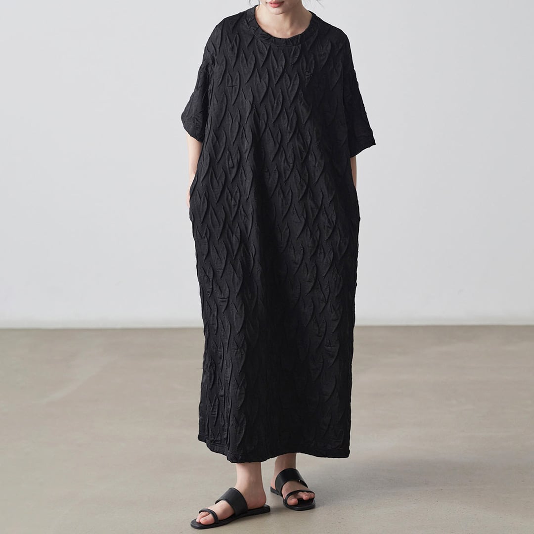 エンボスマキシTeeワンピース K0360