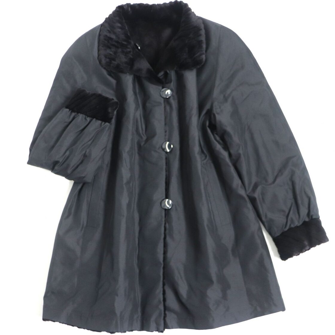 毛並み極美品▽MINK シェアードミンク×シルク100% リバーシブル 本毛皮  