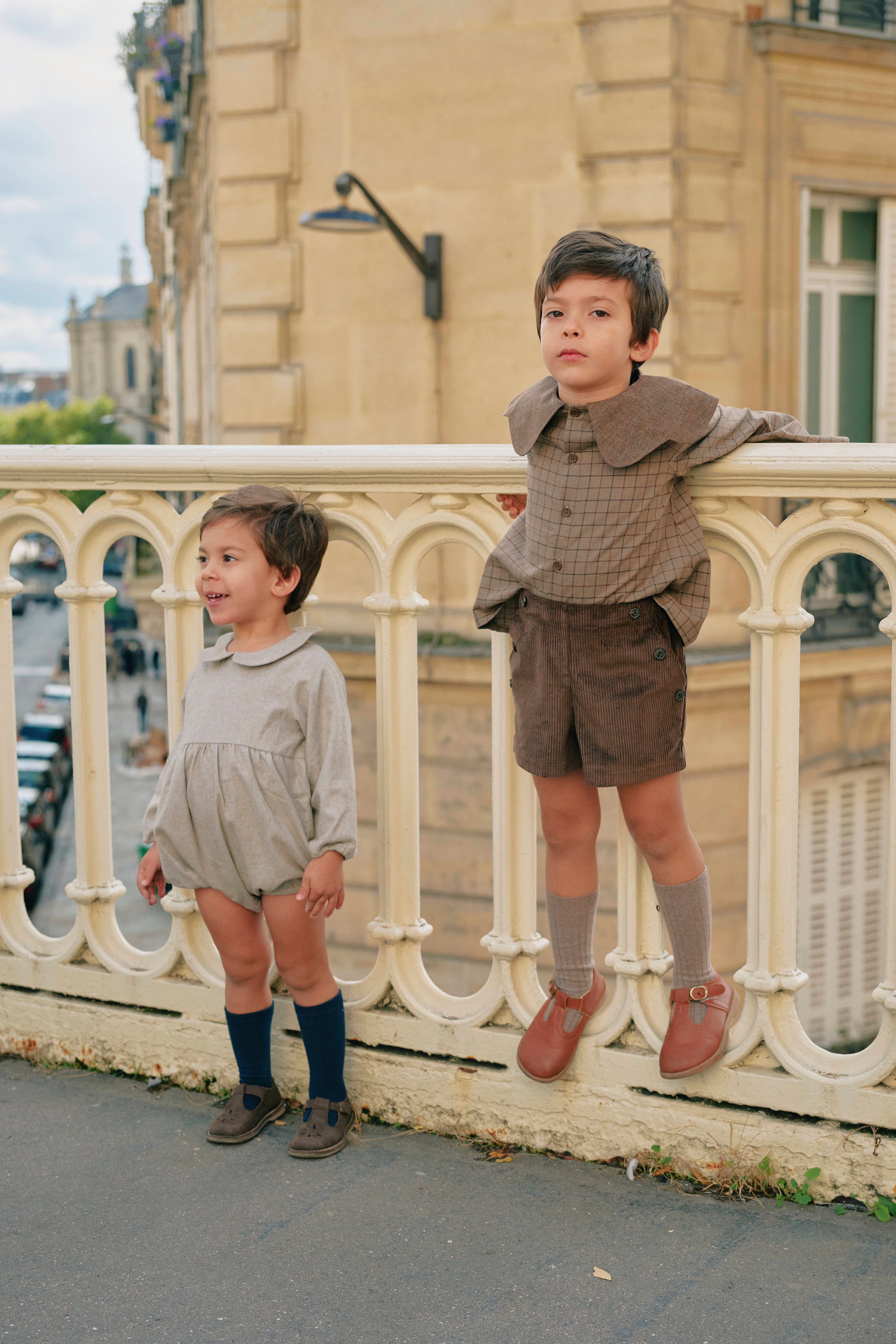 【予約/送料無料】Shirt OPERA- brown tiles / Maison Marelle