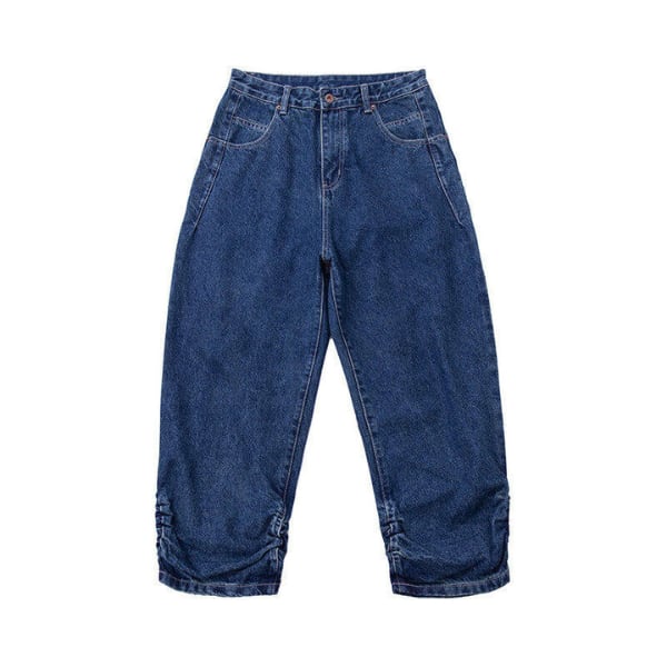 Wide silhouette denim pants C4073