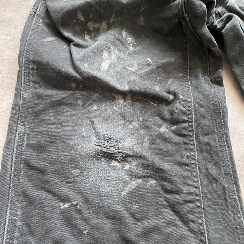 メキシコ製 ブラック ダブルニー Carhartt B136 BLK 42×34 詳細写真14