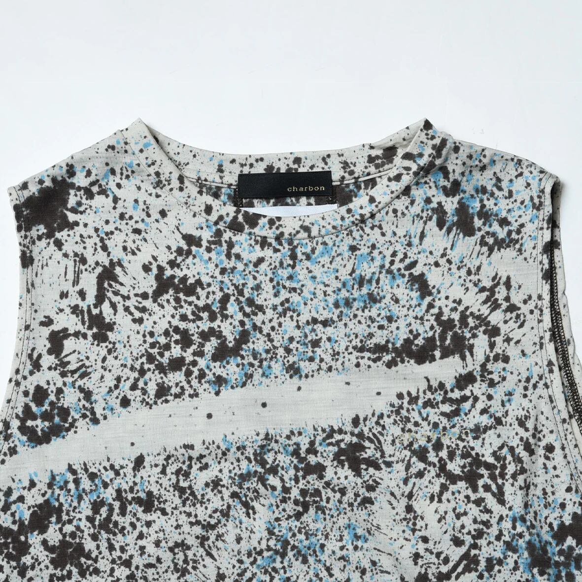 ウォーキング・ランニングウェア charbon REDA WOOL SPLASH DYE SLEEVELESS charbon / REDA WOOL SPLASH DYE SLEEVELESS T-SHIRTS（OFF×BRW） | 道