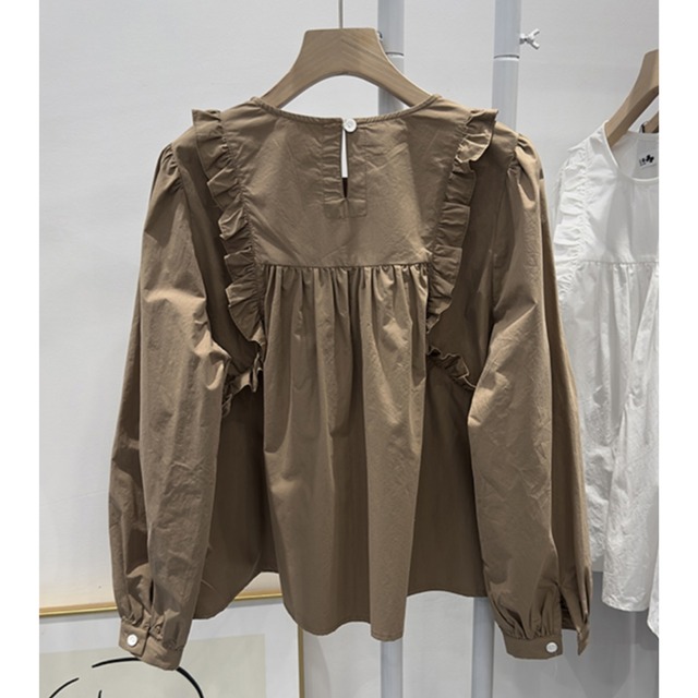 【エッジフリルラインシャツ】P00209