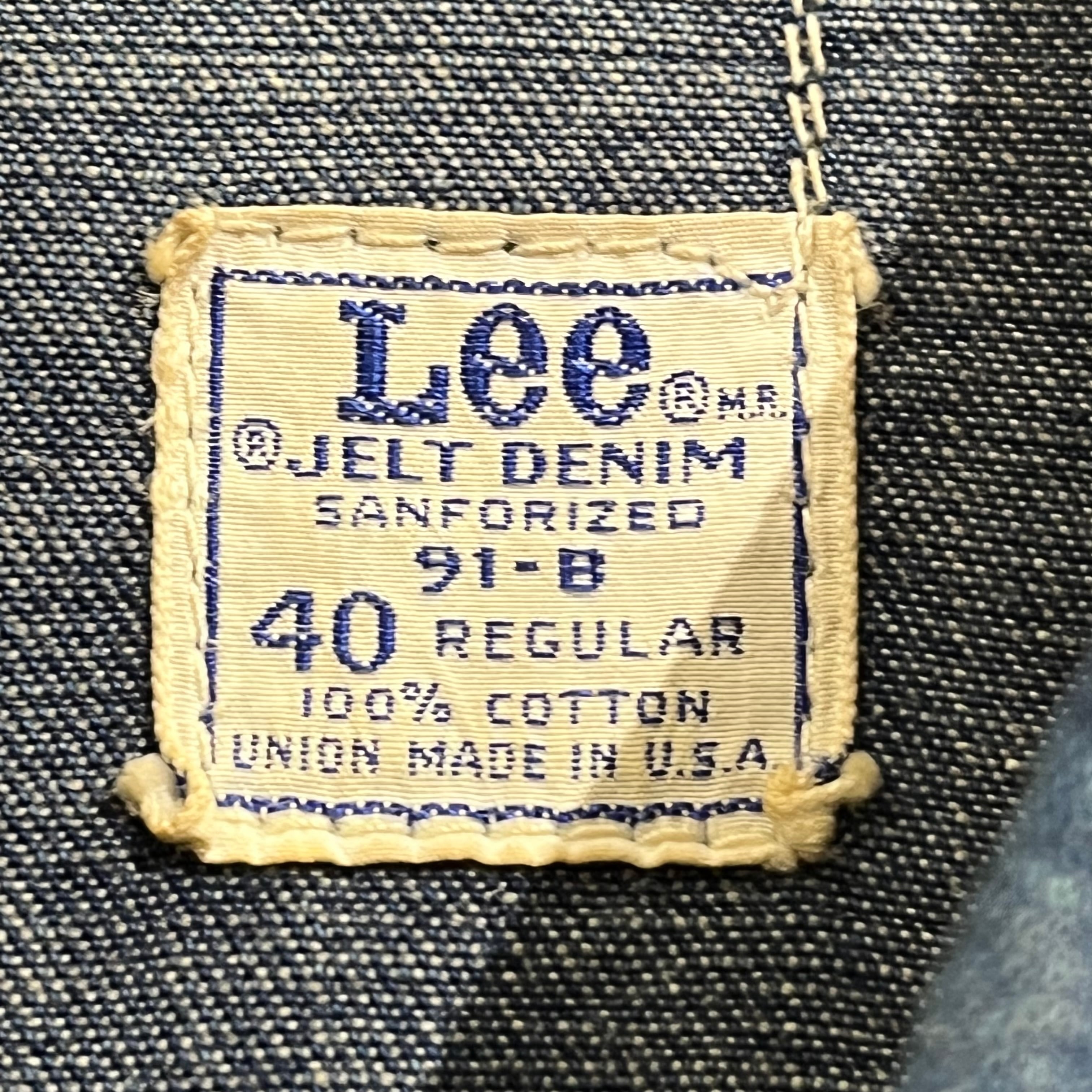 70s Lee 91-B Denim Jacket 70年代 リー デニムジャケット 表記40
