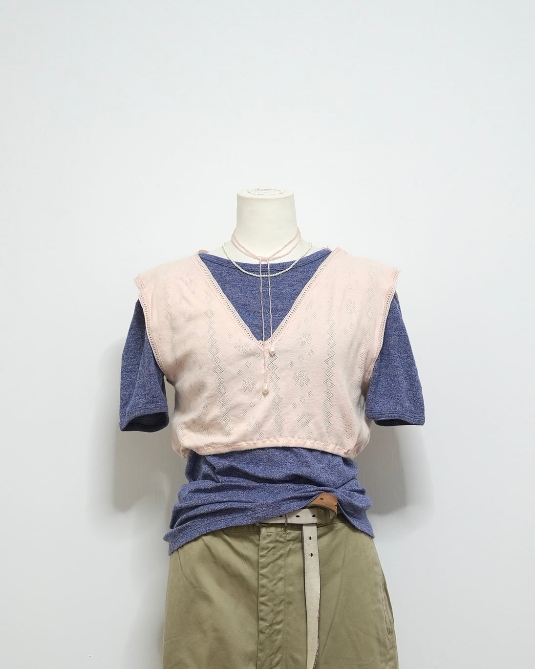 eyelet vest / euro vintage