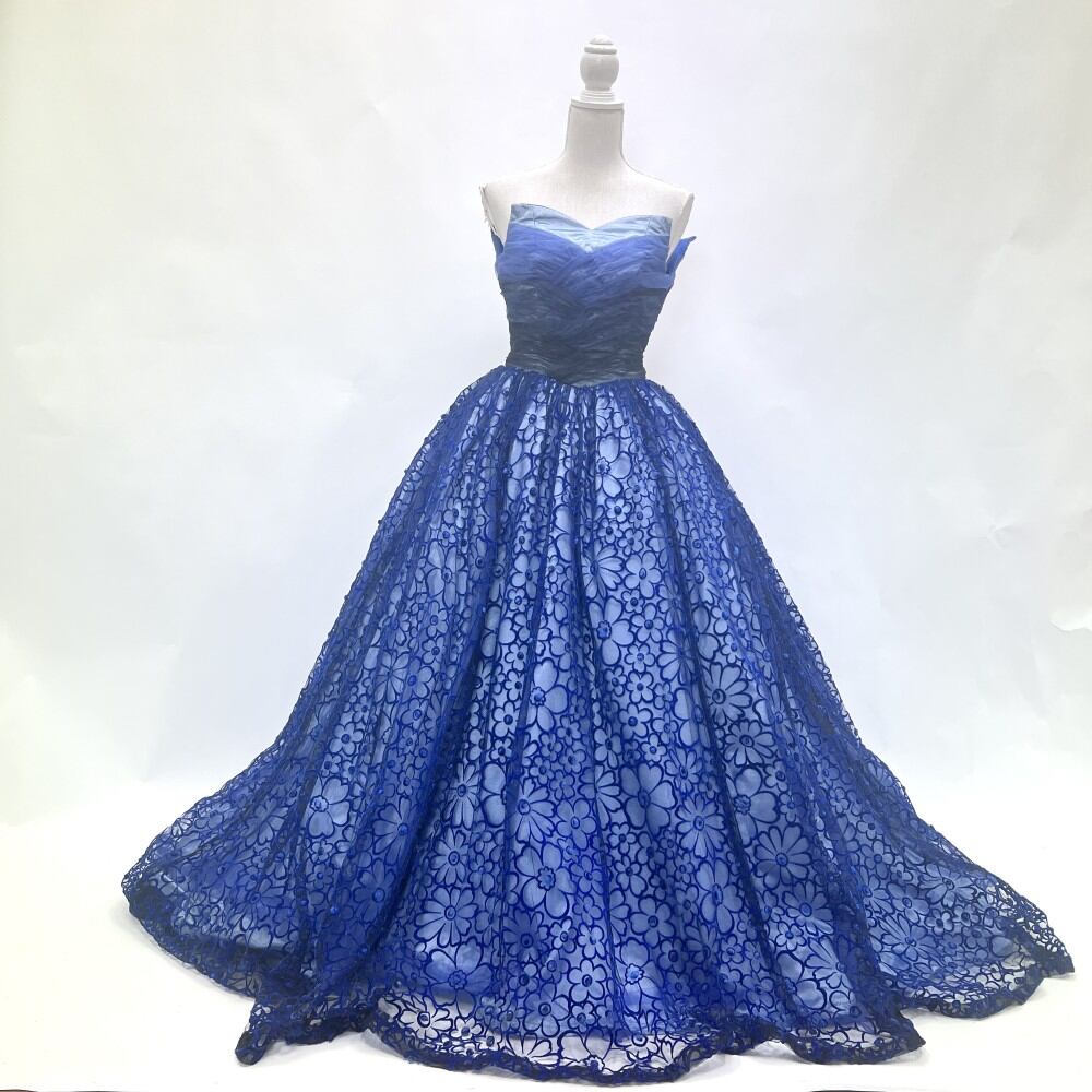 中古 カラードレス プリンセス 青 7号 C-377