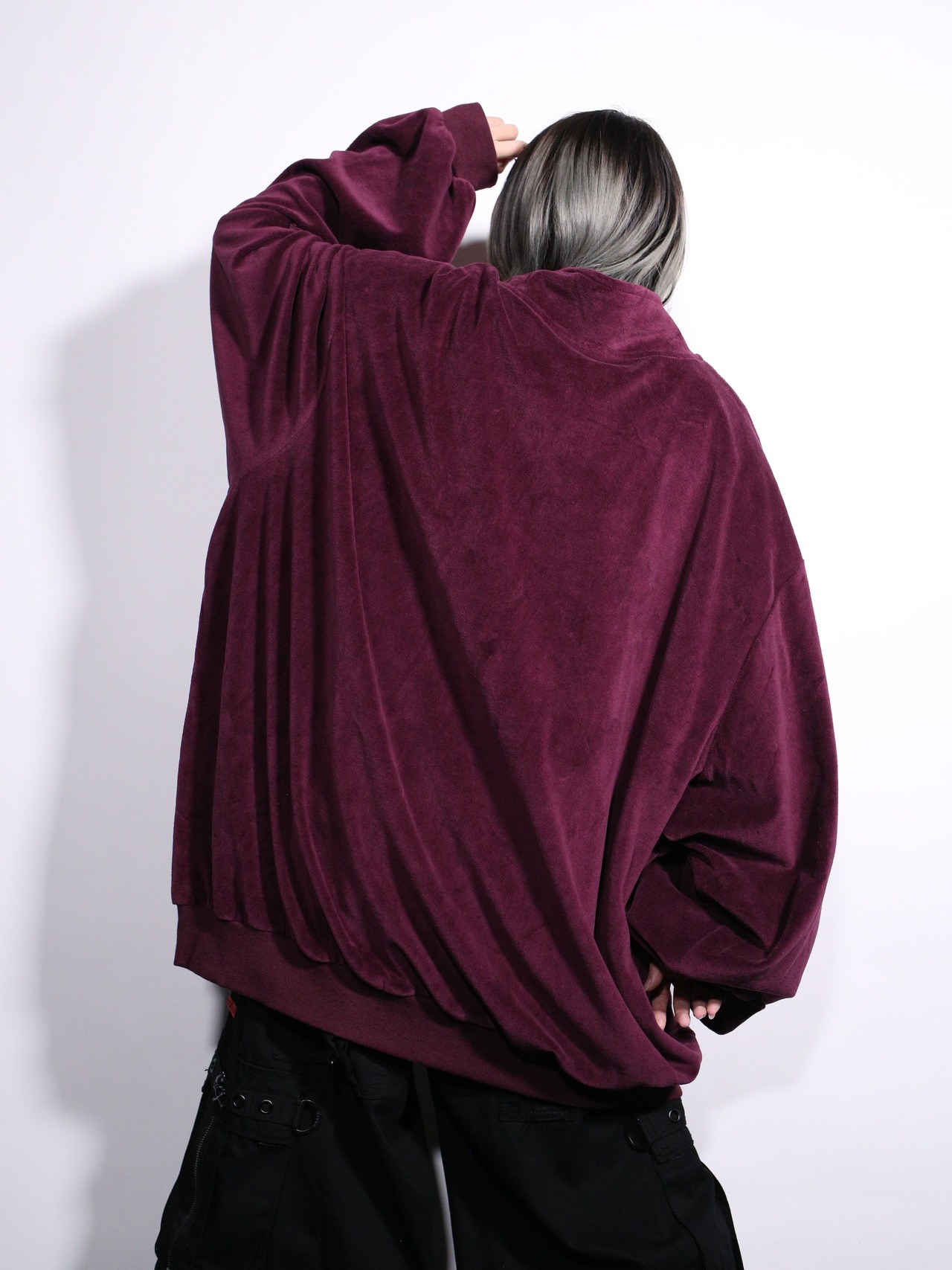 "KING SIZE" XXXL super over silhouette velours jacket - 7