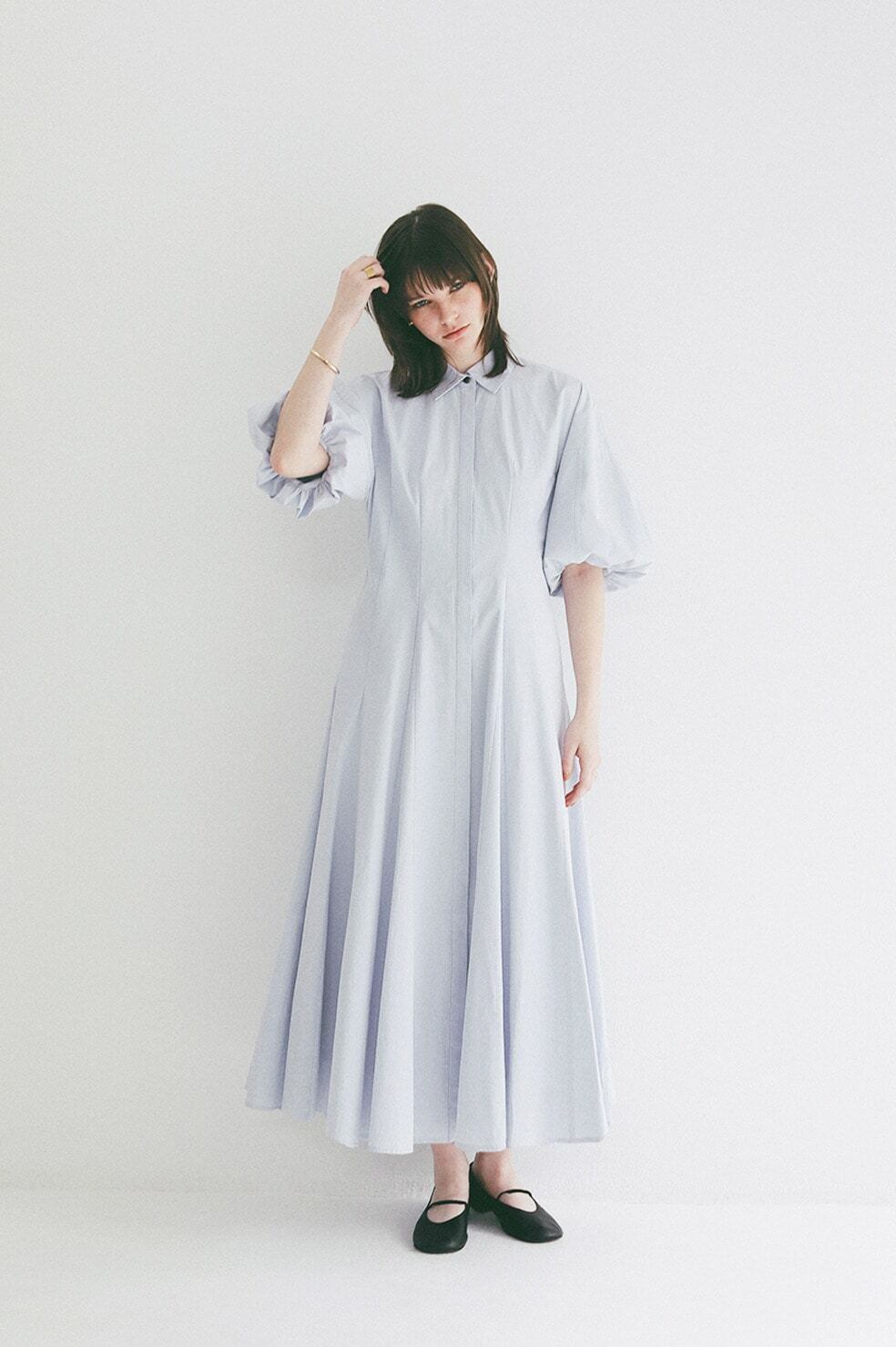 CLANE FORM SLEEVE PANEL LINE SHIRT ONEPIECE | FLICKA ASHIYA