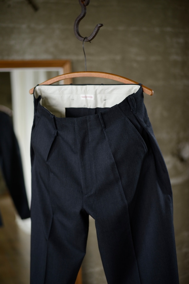 NICENESS / T.DICKENS WOOL CAVALRY TWILL RESIZED TROUSERS
