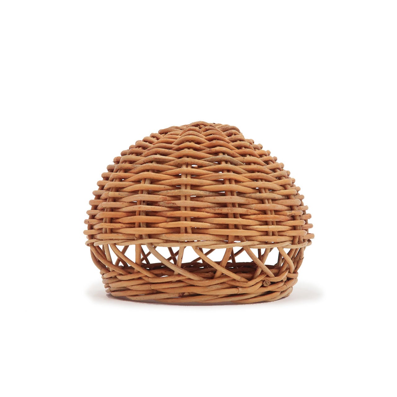 Rotund rattan shade led lamp