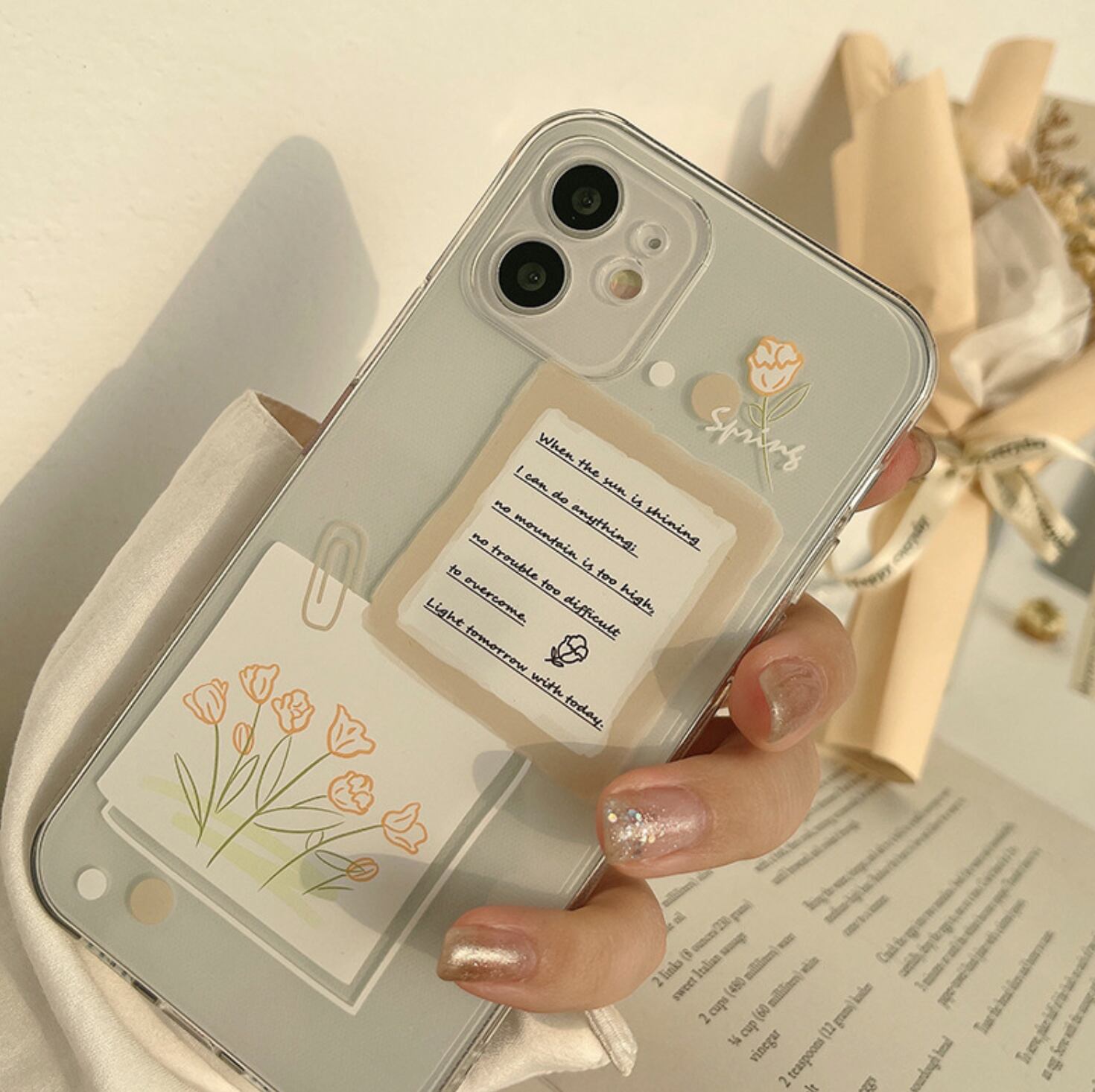 送料無料 クリアーがかわいい Iphoneケース 絵画風 花柄 スマホカバー オシャレ 大人っぽ Tpu Lamitte Deco トレンド 韓国ファッション ショップ Base店