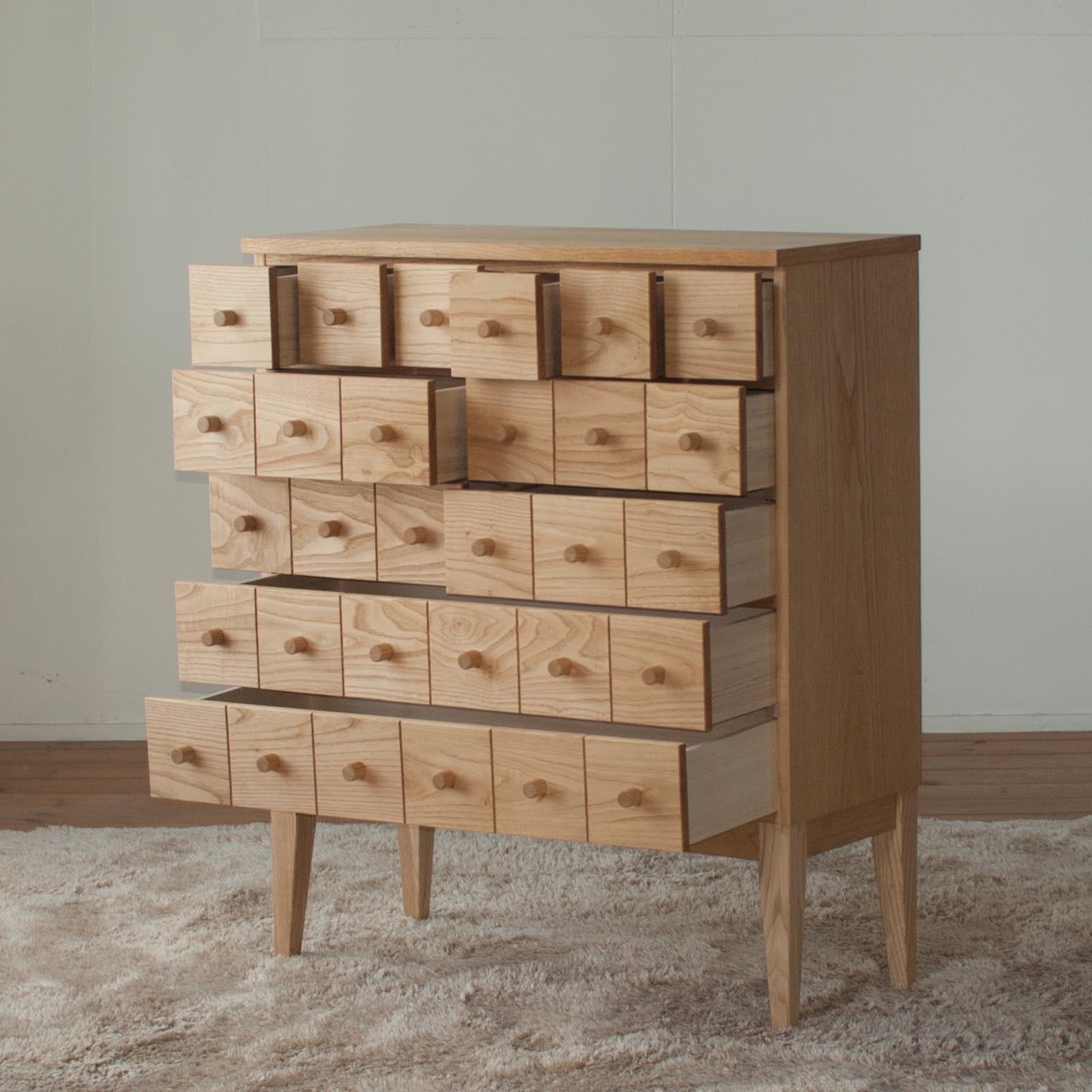 くりの大きなドロワー木の取手（幅75cm・国産栗材・オイル仕上・木製