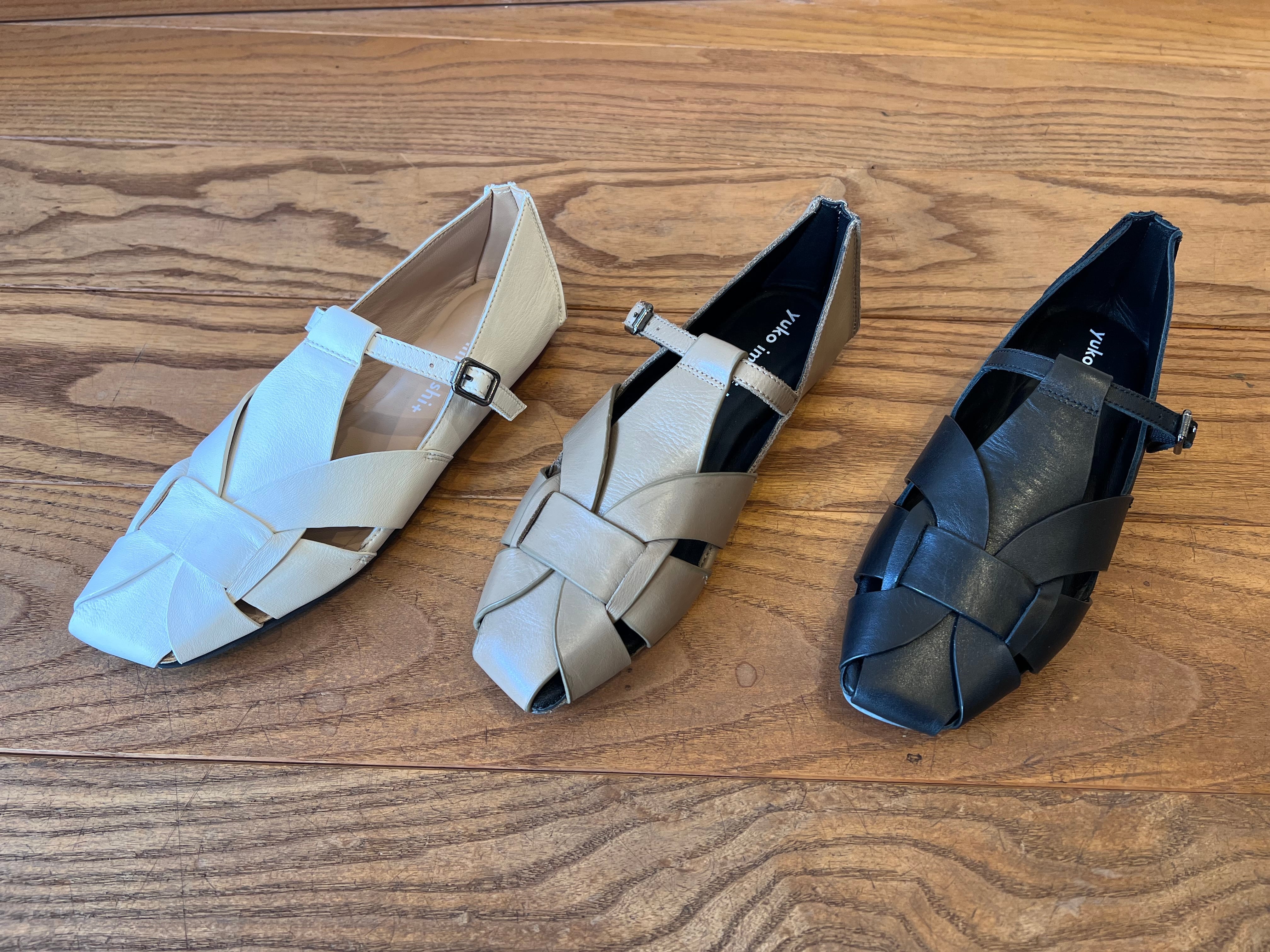再入荷】yuko imanishi＋ / ソフトレザー クロスストラップサンダル