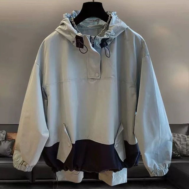Hooded windbreaker loose jacket(MT1285)