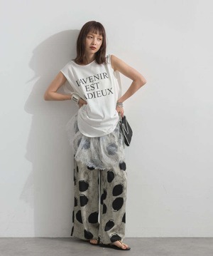 AE2972 ロゴフレンチスリーブプルオーバー offwhite