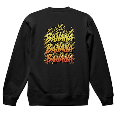 TRIPLE BANANA "CROWN" バックプリント スウェット