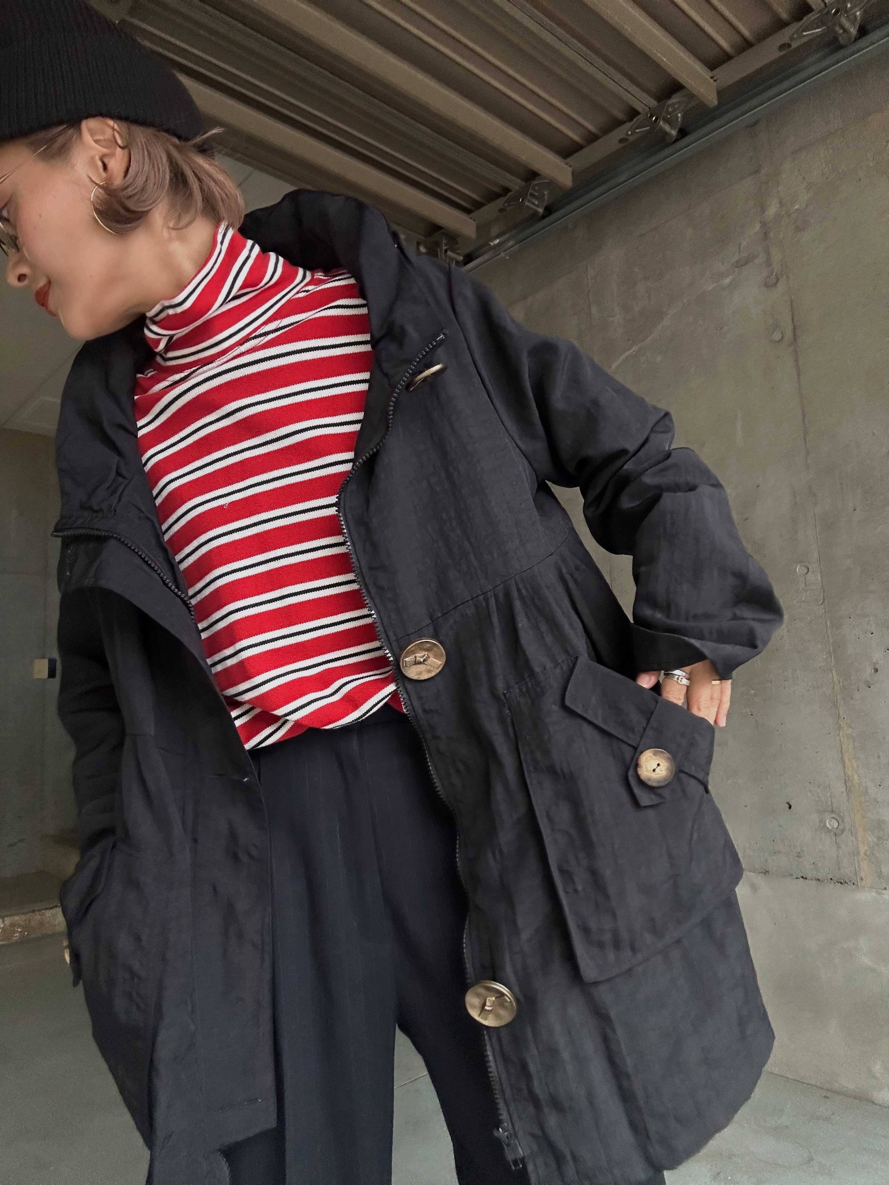 ジャケット・アウター LAY OVERSIZED OVERLAP COAT Window pen TURNTIDE is now on sale Oversize Belted Long Coat WN3839