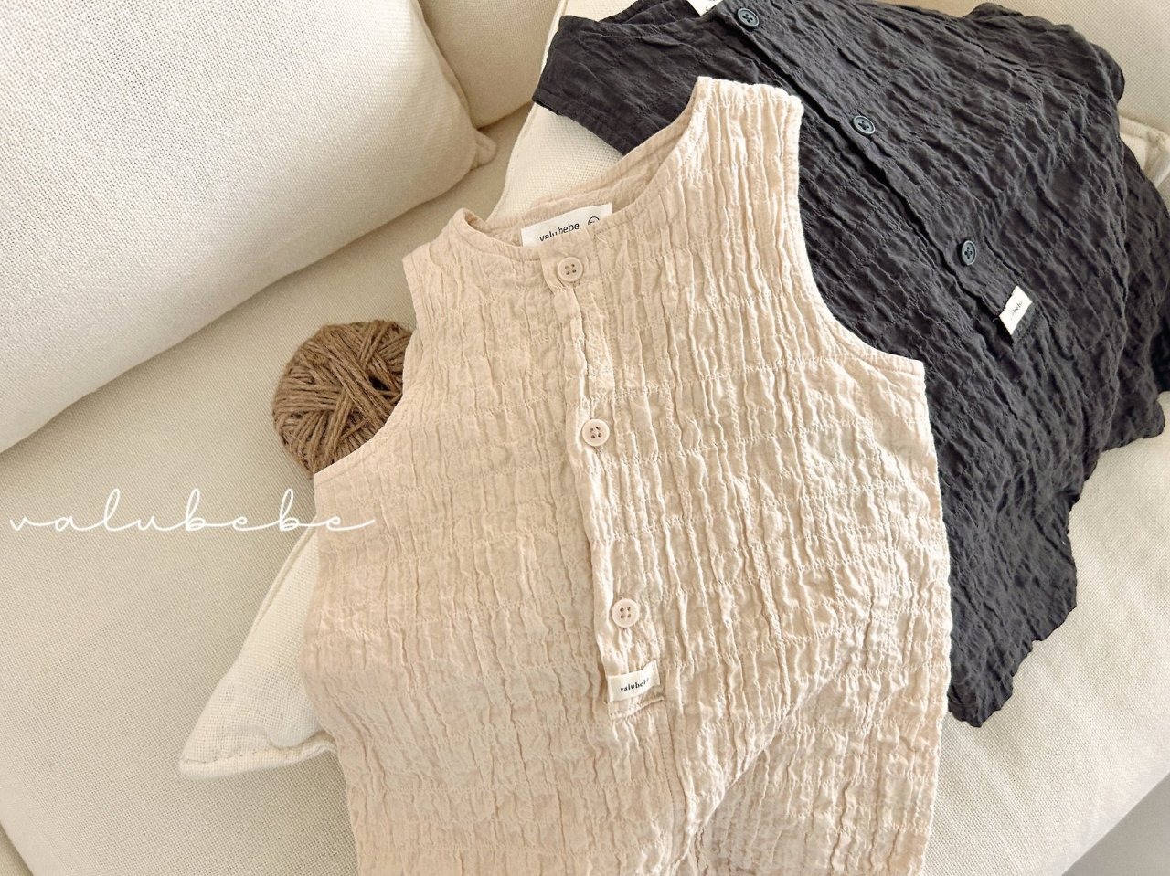 [valubebe] Dimple Cotton Bodysuit / [벨루베베] 딤플코튼슈트