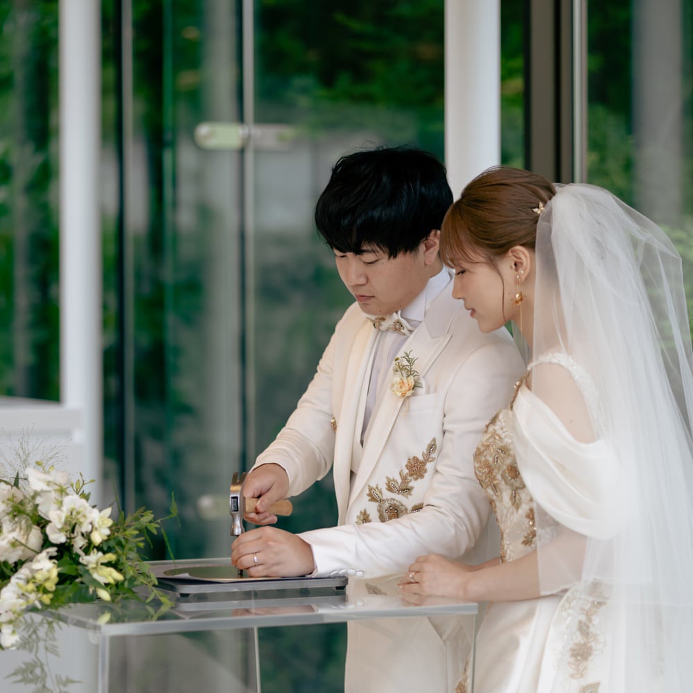 真鍮刻印時計の結婚証明書【ゲスト参加型】 | KUMIJI